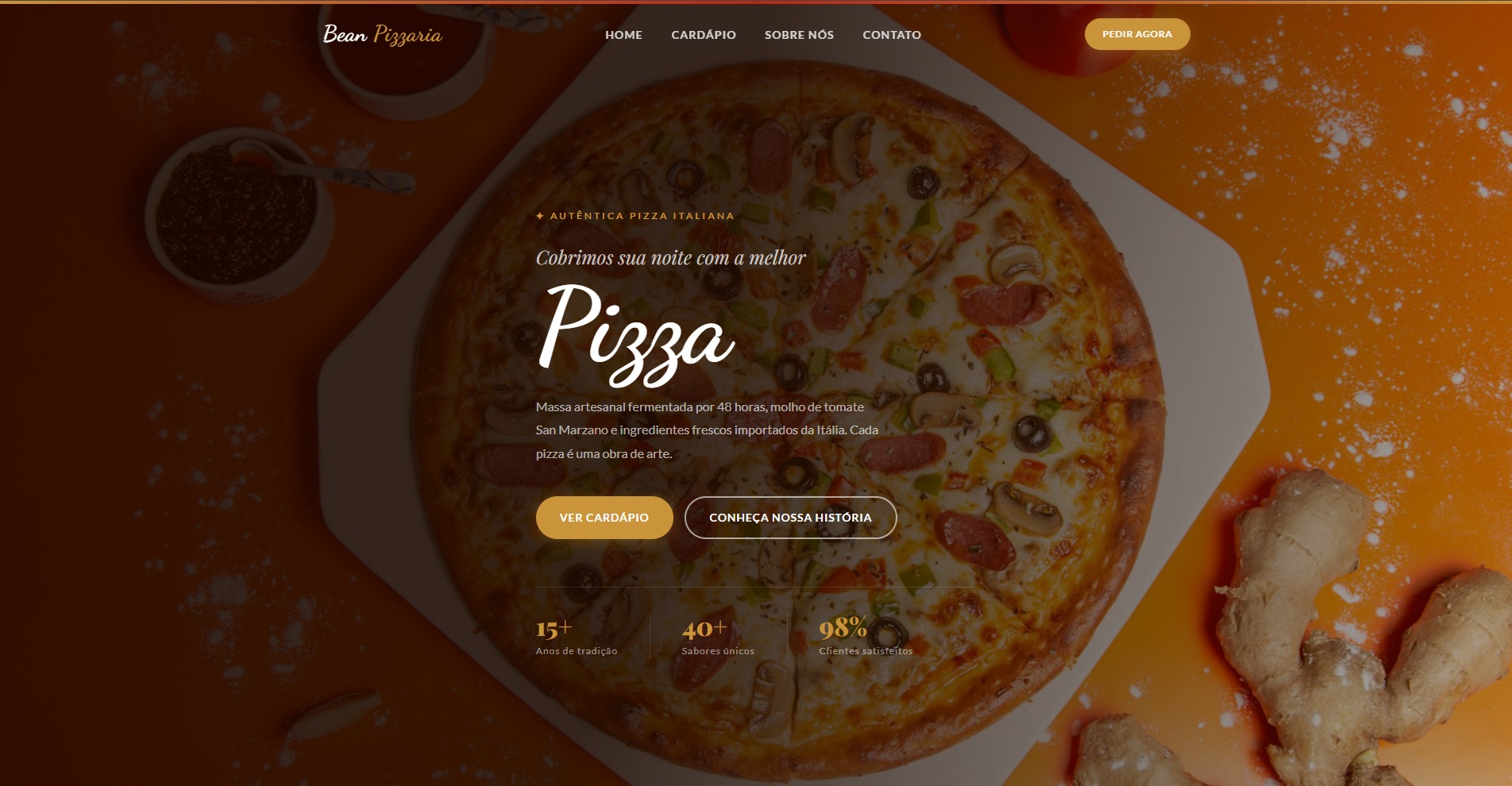 Bean Pizzaria — projeto Págio